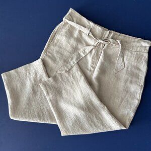 Chico's NWT Tan Linen Belted Pants